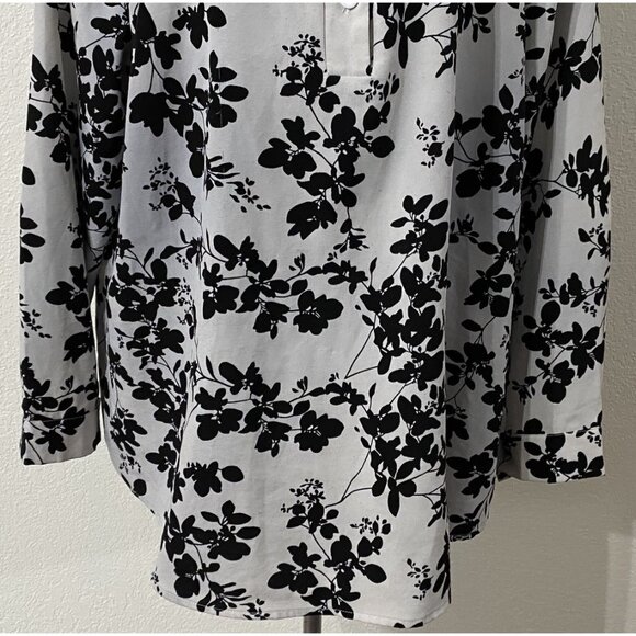 Shein Curve Womens 1XL Blouse Tunic 1/4 Button Collared - Picture 3 of 10